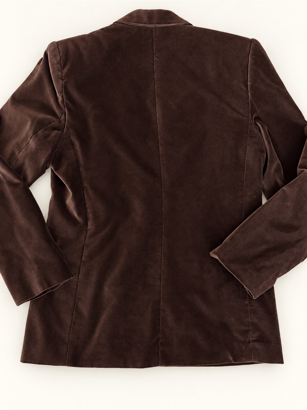 Rich Chocolate Brown Vintage Joan Leslie Velvet Blazer Mob Wife Dark Academia 10 - Picture 4 of 10